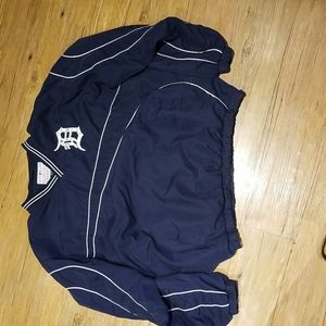 MLB Detroit Tigers lined Vneck side pockets Windshirt sz XXL